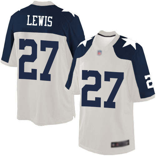 Men Dallas Cowboys Limited White Jourdan Lewis Alternate #27 Throwback NFL Jersey->nfl t-shirts->Sports Accessory